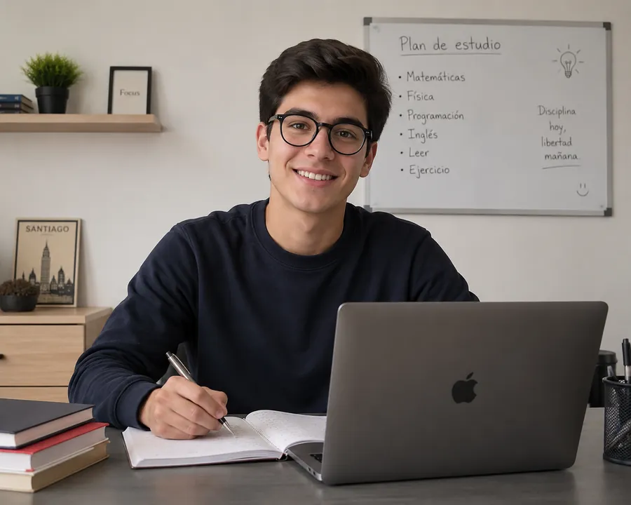 Estudiante aprendiendo
